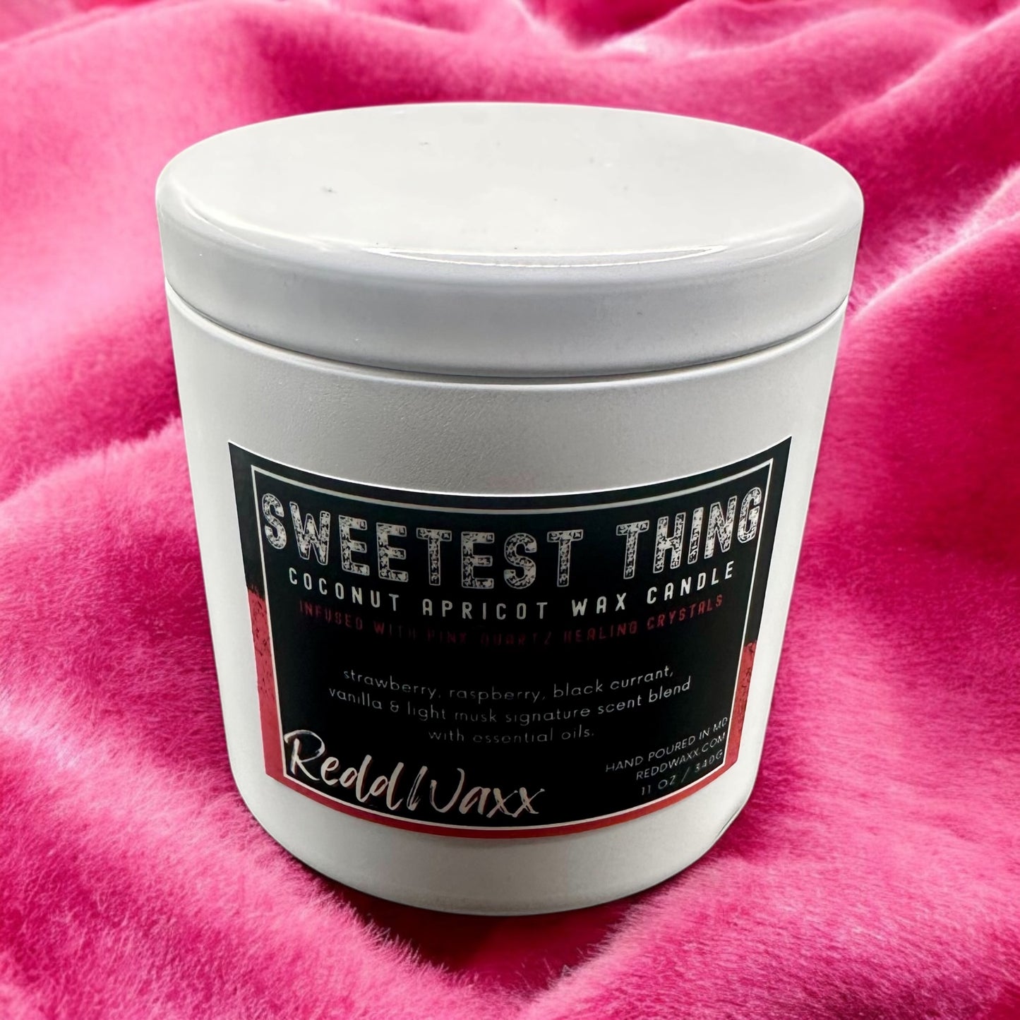 Sweetest Thing Clean Burning, Healing Crystal Infused Candle